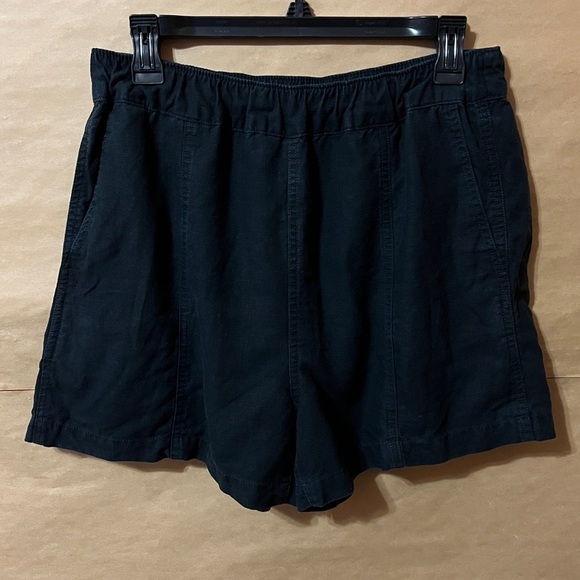 Madewell Pants - Madewell | Linen Blend Easy Pull-On Shorts High Waisted Shorts Black Size S